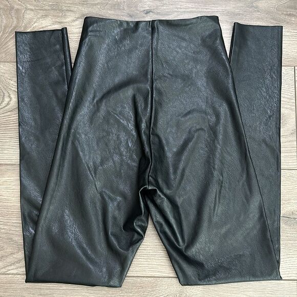 Commando Perfect Control Faux Leather High Waisted Black Leggings Size Small - Picture 4 of 10
